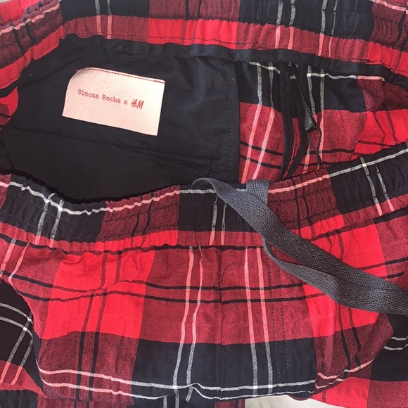 Simone Rocha x H&M Red Plaid Pants (Size Medium) - Picture 7 of 8